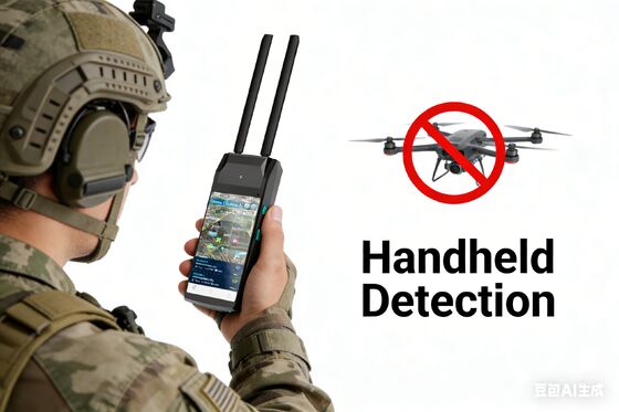 6-inch handheld drone detection and positioning device (600MHz-6GHz)
