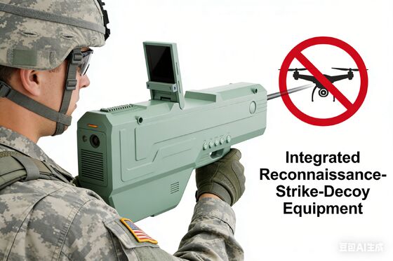 Highly integrated anti-drone reconnaissance, strike, and decoy equipment